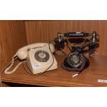 Two vintage telephones