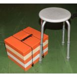 A picnic box and a stool