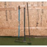 Garden rake, hoe and ground compactor