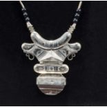 An Ethnic Tuareg tribal necklace, silver