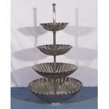 A silver plated four tier epergne/server