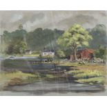 An unframed watercolour 'Balmaha Loch Lomond' signed Oliver Leash