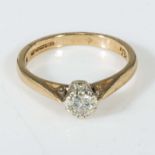 A 9ct 25 pt solitaire diamond ring