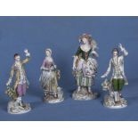 Four porcelain figures