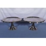 A pair of silver plated tazzas