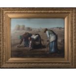 The Gleaners by Jean Francois Millet 1857 print in Victorian gilt frame