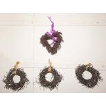 Four Christmas wreaths