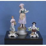 Two Capodimonte figure groups and one other