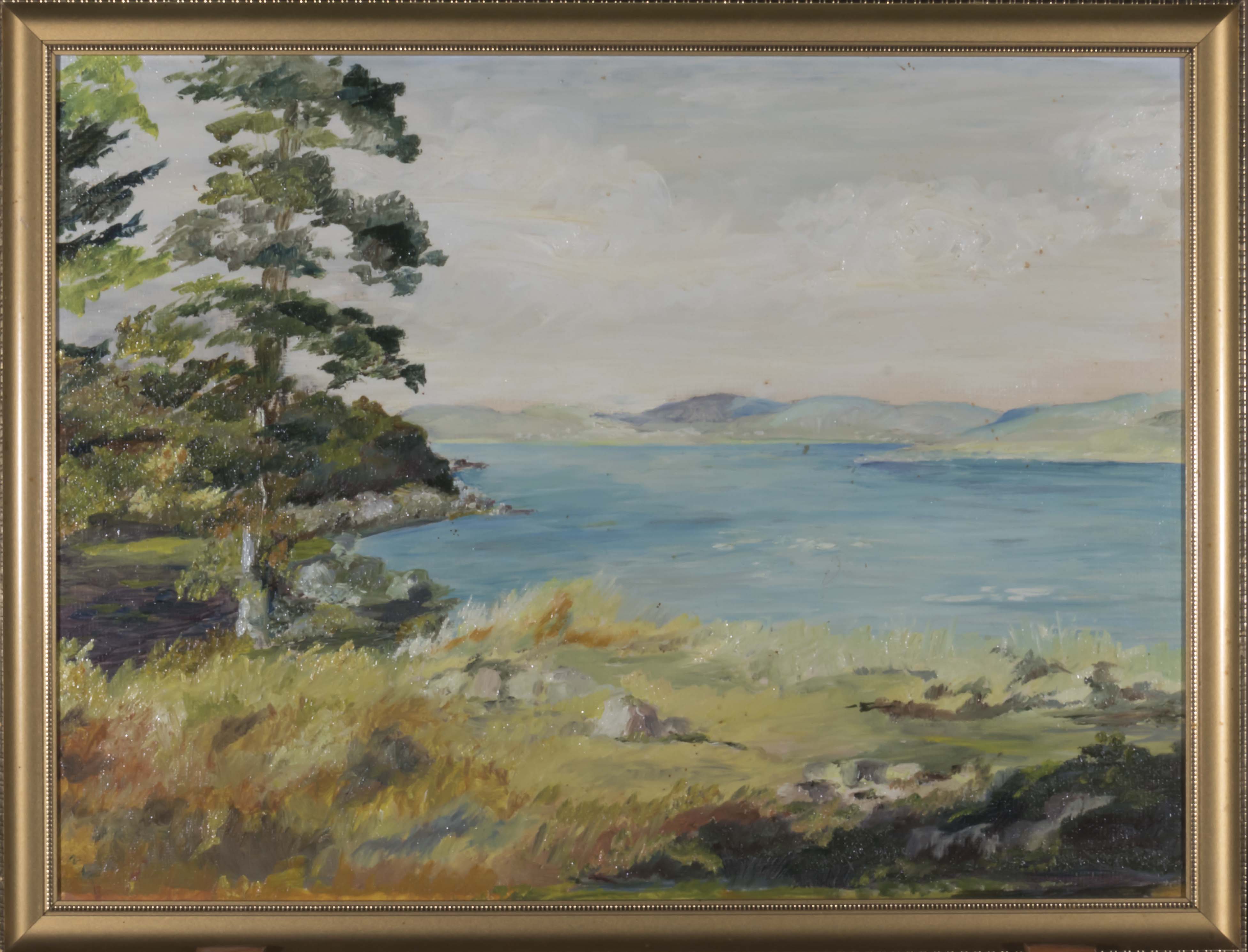 A framed oil on board Wester Ross Gairloch from Leacnasaide, 30cm x 40cm