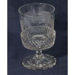 A circa 1810 German goblet with engravings depicting a Russian palace