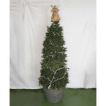 An artificial Christmas tree