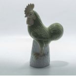 A large Chinese celadon glazed cockerel