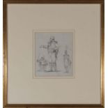 A gilt framed George III pen and ink drawing Francis Eglinton