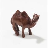 Hand carved Netsuke of a Bactrian camel