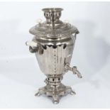 A silver plated samovar