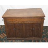 An oak cabinet