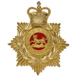 Royal Hampshire Regiment EIIR Corps of Drums/Band helmet plate.