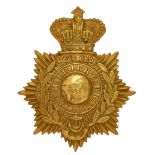 Royal Marine Light Infantry Victorian OR’s helmet plate circa 1878-1901. A good die-stamped brass