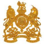 Royal Army Medical Corps Officer’s helmet plate circa 1901-14. A fine gilt die-stamped example.