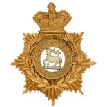 Queen’s Royal West Surrey Regiment Victorian OR’s helmet plate circa 1881-1901. A good scarce die-