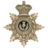 Scottish. 1st Admin. Battalion Elginshire Rifles Victorian Officer’s helmet plate circa 1879-86.A