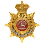 King’s Liverpool Regiment Victorian Officer’s helmet plate circa 1881-1901.A fine gilt example.
