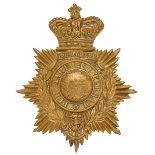 Royal Marine Light Infantry Victorian OR’s helmet plate circa 1878-1901.A good die-stamped brass