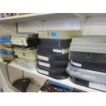 Vintage reel to reel tapes with audio and video mastering tapes to include Ampex