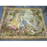 A reproduction French wall tapestry