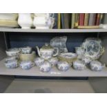 An Ashworth Brothers Chinese pattern tea service, comprising 41 pieces