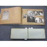 An autograph book with illustrations and signatures from 1910-1919 and an album containing