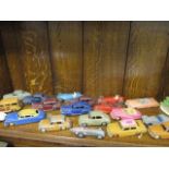 A quantity of Dinky mainly American, die cast vehicles to include a Lincoln Zephy, 19