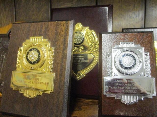 Fourteen presentation plaques consisting of mid to late 20th century London Transport and St John' - Image 3 of 5