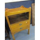 An 19th century mahogany tray topped pot cupboard, A/F