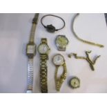 A Murando sports watch, a 9ct gold ladies wristwatch and others