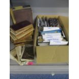 A quantity of retro postcards in categories, together with a quantity of period books A/F