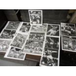 Fifteen black and white Arsenal FC press photographs