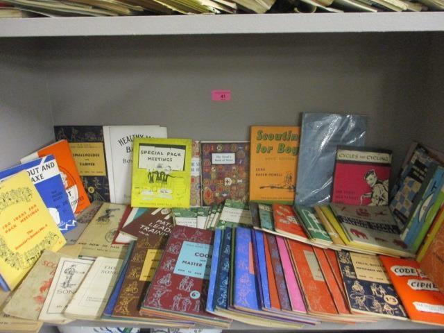 A collection of mid 20th century scout badge and proficiency pamphlets, rule books, scout badge test