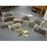 A group of nine boxed Atlas edition model military vehicles