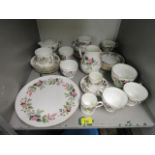 A Wedgwood Hathaway Rose part tea set