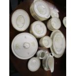 A Royal Doulton White Nile pattern part dinner service, approximately 49 pieces