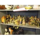 A large selection of porcelain figures, model animals to include horses and other items