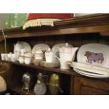 A Burleighware six setting coffee service decorated with pink flowers, a Noritake bone china