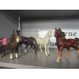 A Beswick model horse and others, some A/F