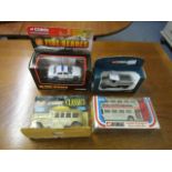 Four boxed vintage collectors model vehicles to include a 1960s Corgi Classic 1912 Rolls Royce