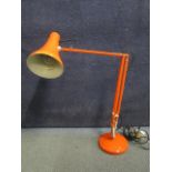 A Herbert Terry model 90 anglepoise lamp with British Standard mark 4533-2.4, designed 1973,