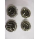 Four mid 20th century glass buttons, together with a quantity of mid and late 20th century