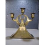 A Jugendstil early 20th century WMF electro plated candle holder, pattern number 91