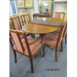 A mahogany extendable table, together with four exotic hardwood dining chairs and two matching