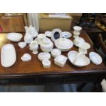A good selection of Wedgwood Angela pattern china to include pin trays and small vases